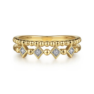 Bujukan Diamond Easy Stackable Ring