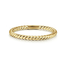 Twisted Rope Stackable Ring