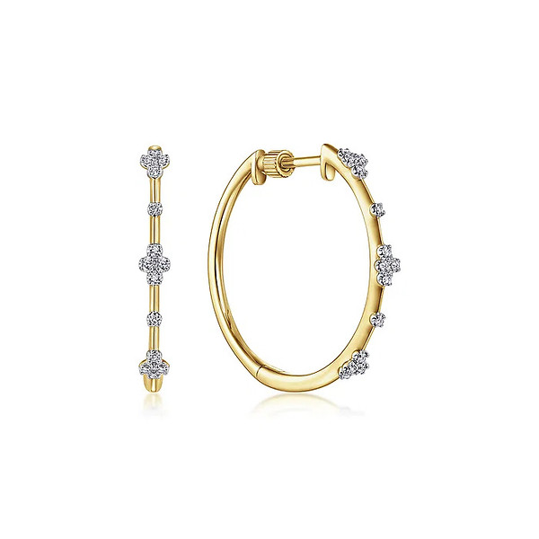 Contemporary Collection Diamond Hoop Earrings