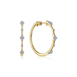 Contemporary Collection Diamond Hoop Earrings