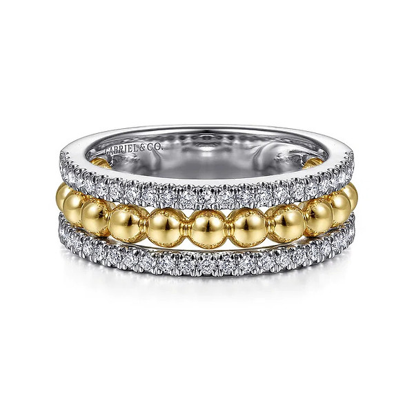 Bujukan Wide Diamond Band Ring