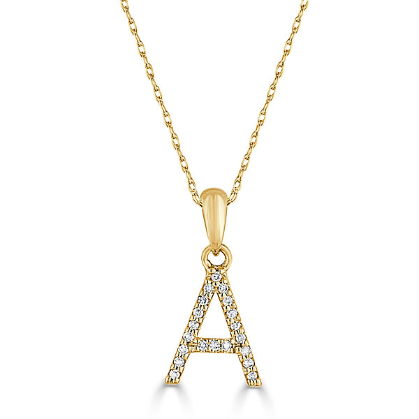 Diamond Initial Necklace