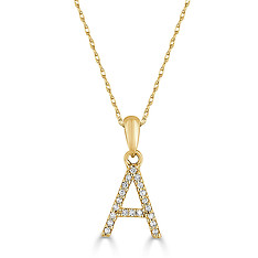 Diamond Initial Necklace