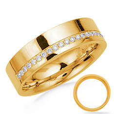 High Polish Diamond Band