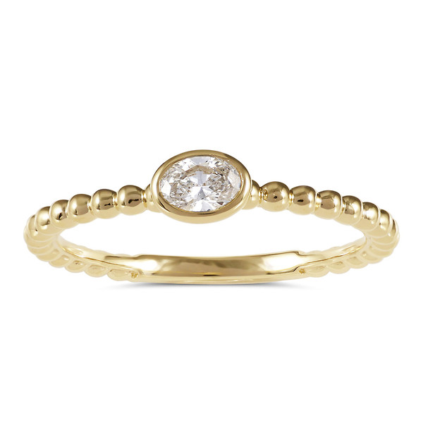 Bezel Set Oval Ring