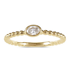 Bezel Set Oval Ring