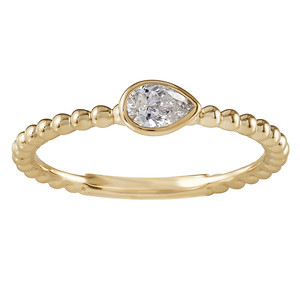 Bezel Set Pear Ring
