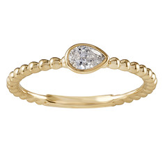 Bezel Set Pear Ring