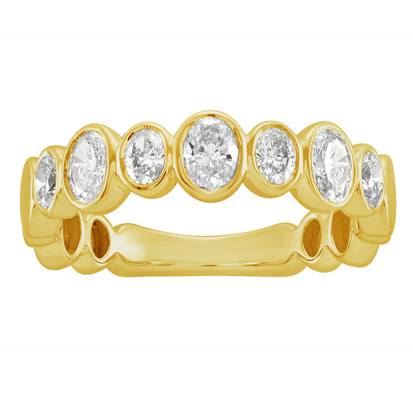 Alternating Oval Bezel Band
