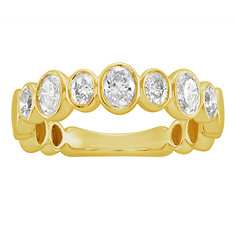 Alternating Oval Bezel Band
