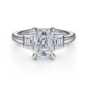 Three Stone Accented Solitaire Semi Mounting