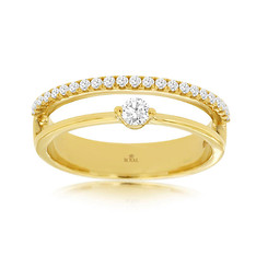 Two Row Diamond Stackable Band