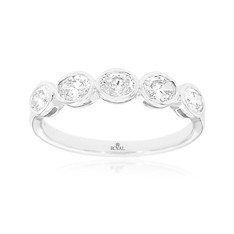 Bezel Set Oval Diamond Band