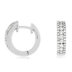 Diamond Huggie Hoop Earrings