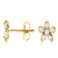 Diamond Flower Earrings
