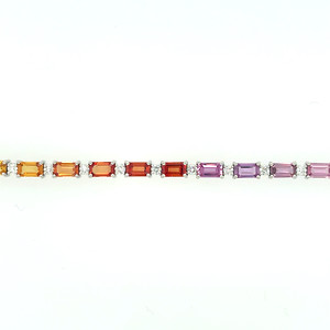 Rainbow Sapphire Tennis Bracelet