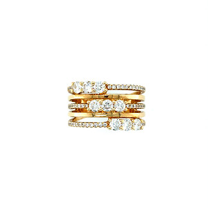5 Row Alterating Diamond Band