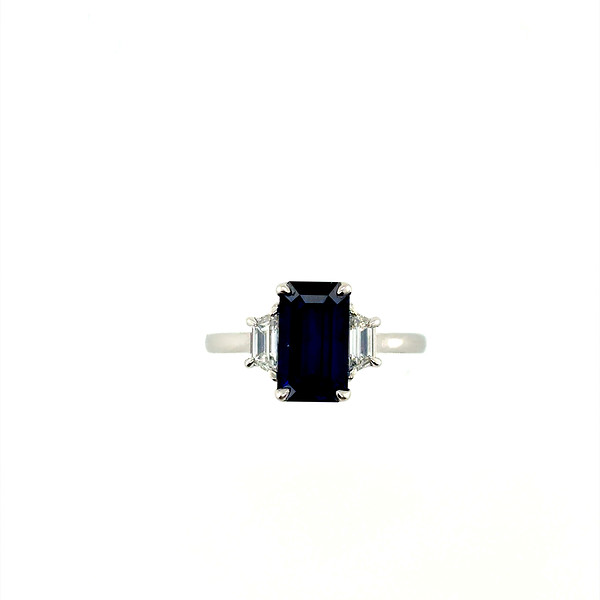 Three Stone Sapphire And Diamond RIng