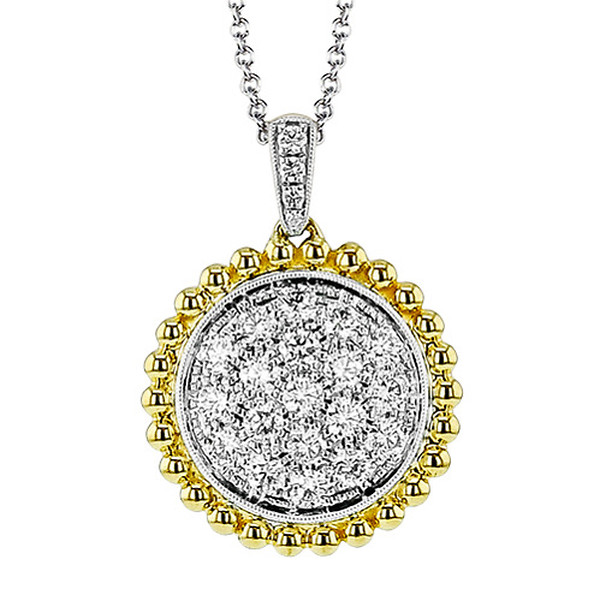 Pave Disc Pendant