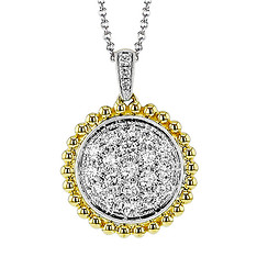 Pave Disc Pendant