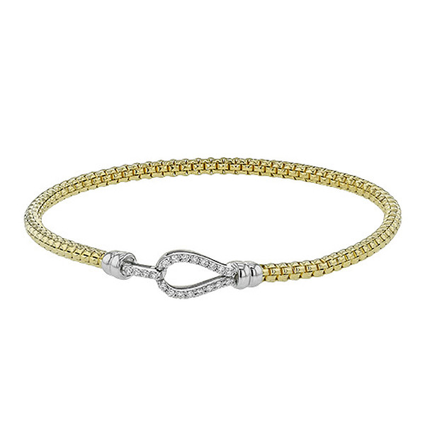 Two Tone Buckle Clasp Bracelet