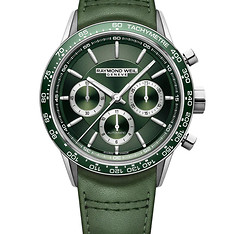  Freelancer Men's Automatic Chronograph Green Leather Watch