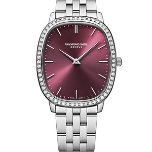 Toccata Heritage Red Grape Dial Quartz Diamonds Bracelet Watch