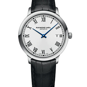 Toccata Men's Classic White Dial Leather Quartz Watch