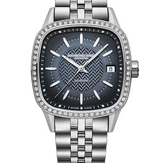  Freelancer Ladies Automatic Blue Dial Bracelet Cushion Shape Watch