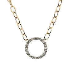 Open Circle Diamond Necklace