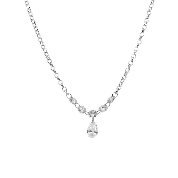 Dashing Diamond Pear Shape Necklace