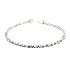 Sapphire and Diamond Tennis Bracelet