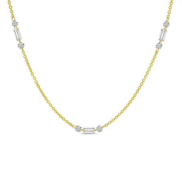 Dashing Diamond Station Necklace