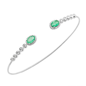 Emerald and Diamond Cuff Bracelet