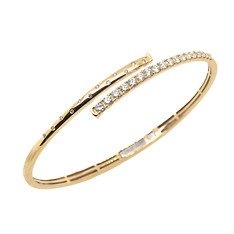 Diamond Bypass Bangle Bracelet
