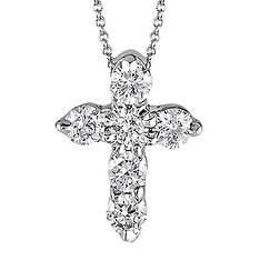 Zeghani Baby Diamond Cross Necklace