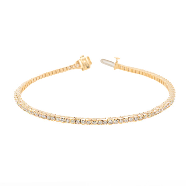 Half Bezel Diamond Tennis Bracelet