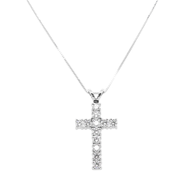 1" Lab Grown Diamond Cross Pendant