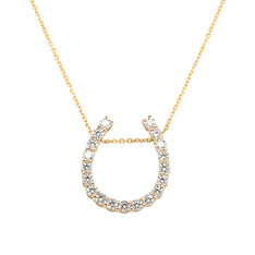 Lab Grown Diamond Horseshoe Pendant
