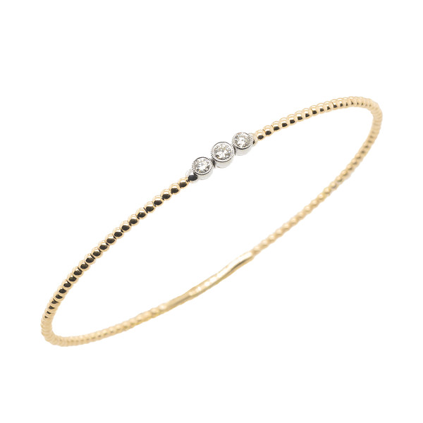 Beaded Diamond Flex Bangle