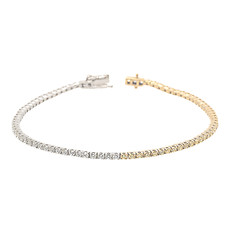 Two Tone Diamond Tennis Bracelet