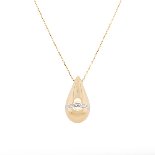 Domed Pear Shape Necklace