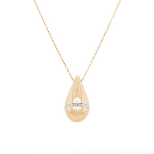 Domed Pear Shape Necklace