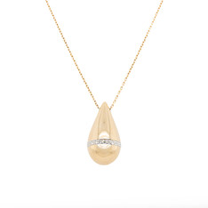 Domed Pear Shape Necklace