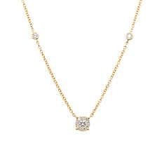 Diamond Cluster Necklace with Stations