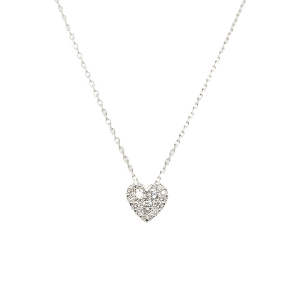 Diamond Heart Cluster Necklace