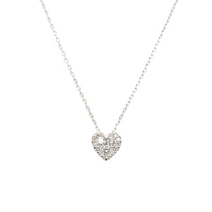 Diamond Heart Cluster Necklace