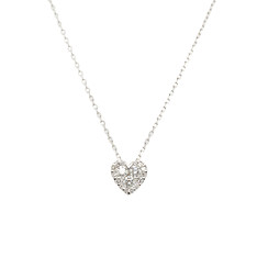 Diamond Heart Cluster Necklace