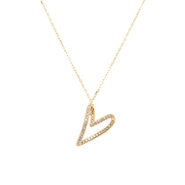 Open Heart Diamond Necklace