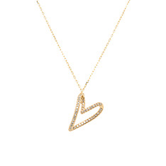 Open Heart Diamond Necklace